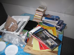Books and maps are important resources and they take a lot of room.
