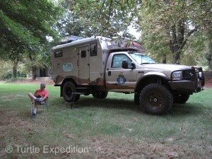 Camp for the night in St. Jean Poutge.