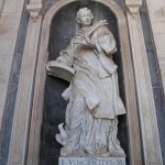 The basilica is decorated with several Italian statues of incredible detail.