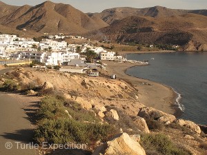 The small town of Las Negras was just over the hill from our camp at La Caleta.