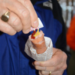 When all else fails, there is always a hot dog on a stick. We loved the little squeeze packets of ketchup and mustard. How ingenious!
