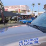 Our location at the north side of the drifting track in front of the Central and North halls was busy and gave our many sponsors including Transfer Flow plenty of exposure.