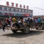 Local farm workers on their way home via rapid transit.