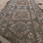 Some of the beautiful inlay walkways were all created by volunteers.
