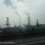 The smog burned our eyes outside big cities.