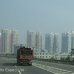For some reason these high-rise apartments did not look lived in.