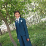 Ready for school in her winter uniform, she looks quite professional.