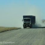 This transport truck was a good indication that we were on the right road.