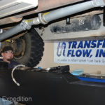 Transfer Flow’s auxiliary 38-gallon fuel tank plus our two jerry cans on the back give us a total of 94 gallons of diesel or an easy 1,000-mile range.