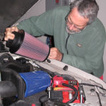 We upgraded to a K&N Performance washable air filter and added more life and protection with an Outerwears pre-filter cover.