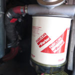 A Racor fuel filter/water separator/fuel pre-heater with a clear bowl allows us to inspect for dirt or water in the fuel before it even reaches the Airtex fuel pump.