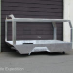 An aluminum exoskeleton was fabricated and welded at all joints.