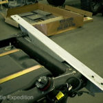 A large pivot bolt at the rear completely isolates the camper from the twisting of the frame.