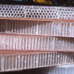 Nida-Core is extremely light with a high insulation R value. The Nida-Core honeycombs are cellular structures with an 8 mm mesh made of polypropylene.