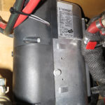 The Eberspaecher, (Espar), D5 Hydronic Coolant Heater heats the engine coolant to about 160°F and pumps it through transfer manifolds to whatever we need to heat, engine, camper or water, or all three at the same time.