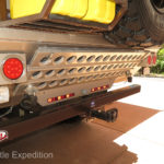 Sand ladders are needed if we are stuck in sand, mud or snow, but they also work for a shower mat outside and you can lay tools on them or clean a fish.
