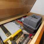 A PROsine 2.0 2000-watt inverter supplies 110AC for charging computers, camera batteries and other electrical tools and also incorporates a 100-amp converter/battery charger that we configured down to 25-amps when we are plugged into shore power.