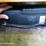 Our primary heater is a diesel-powered Eberspaecher (Espar) Airtronic, is tucked away behind one of the kickboards under the sink.