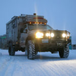 Halfway to Vladivostok on the frozen Trans-Siberian highway, a truck stop made a welcome overnight stay. Temperature was -27°F.